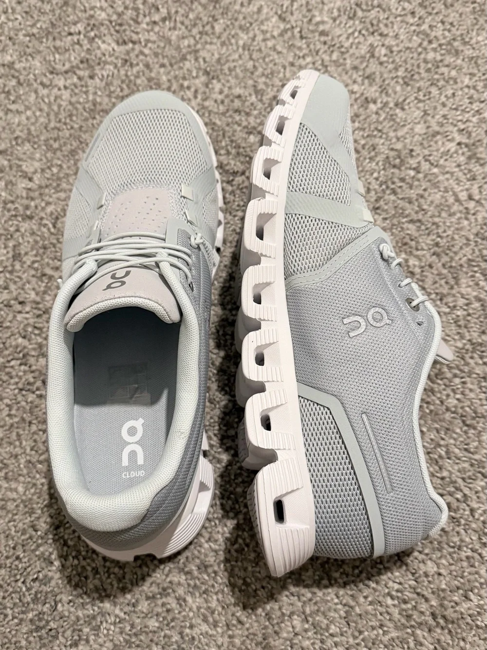 On Running Cloud Unisex Sneakers in Glacier Blue and White